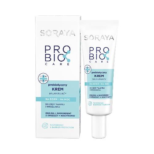 Miniaturka artykułu - SORAYA Probio Care Prebiotyczny krem balansujący do cery tłustej i wrażliwej, 50ml