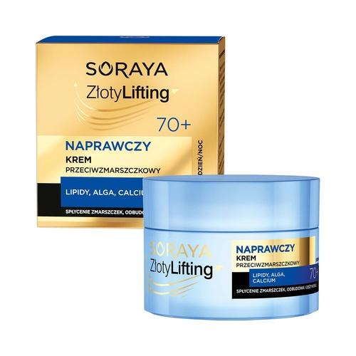 Miniaturka artykułu - SORAYA Złoty Lifting Naprawczy krem przeciwzmarszczkowy 70+, 50ml