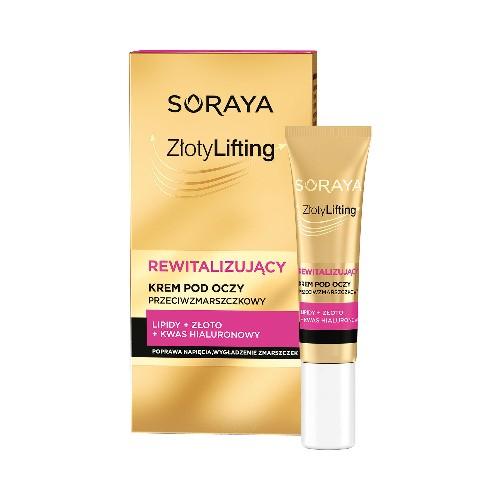 Miniaturka artykułu - SORAYA Złoty Lifting Rewitalizujący Krem przeciwzmarszczkowy pod oczy, 15ml