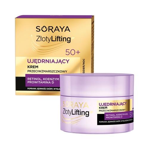 Miniaturka artykułu - SORAYA Złoty Lifting Ujędrniający krem przeciwzmarszczkowy 50+, 50ml