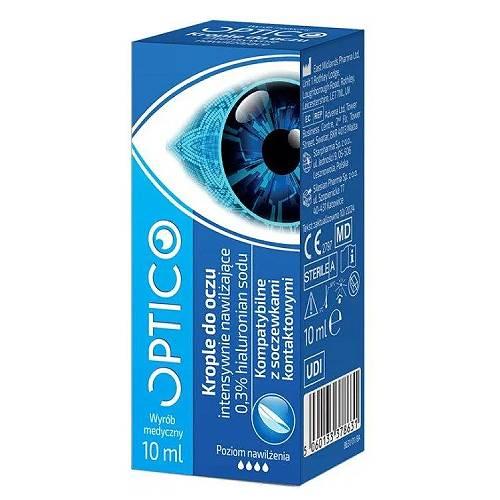 Miniaturka artykułu - Optico Krople nawilżające do oczu 0,3%, 10 ml