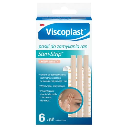 Miniaturka artykułu - Steri Strip beżowe 6x75mm, 6 sztuki 