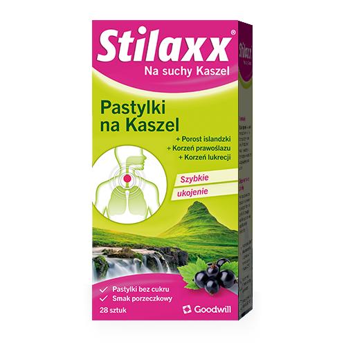 Miniaturka artykułu - Stilaxx Pastylki na suchy kaszel, 28 szt.