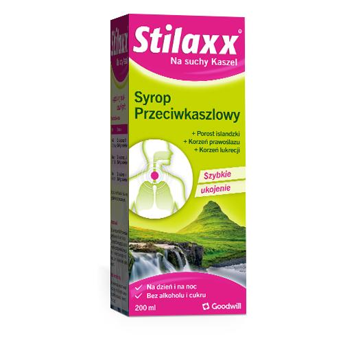 Miniaturka artykułu - Stilaxx Syrop przeciwkaszlowy na kaszel suchy, 200 ml