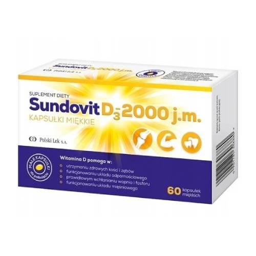 Miniaturka artykułu - SUNDOVIT D3 2000, 60kaps.