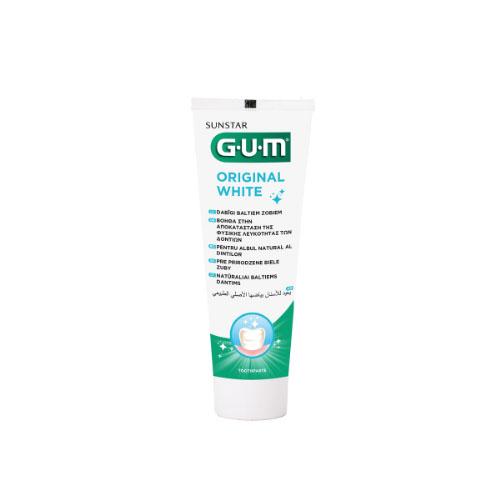Miniaturka artykułu - Sunstar GUM Original White Pasta do zęb&oacute;w, 75 ml