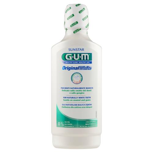 Miniaturka artykułu - Sunstar GUM Original White Płyn do płukania - 500 ml 