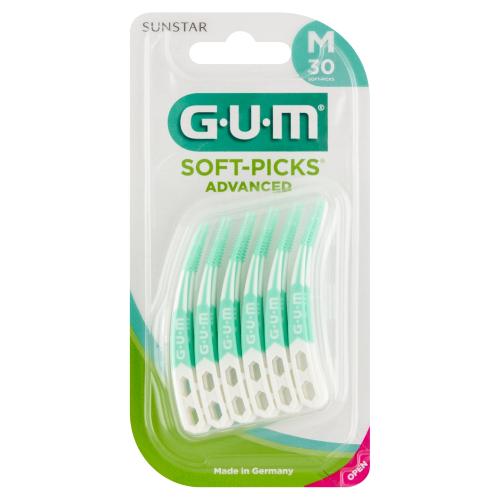 Miniaturka artykułu - Sunstar GUM Soft-Picks Advanced Czyściki międzyzębowe Regular - rozmiar M, 30szt.