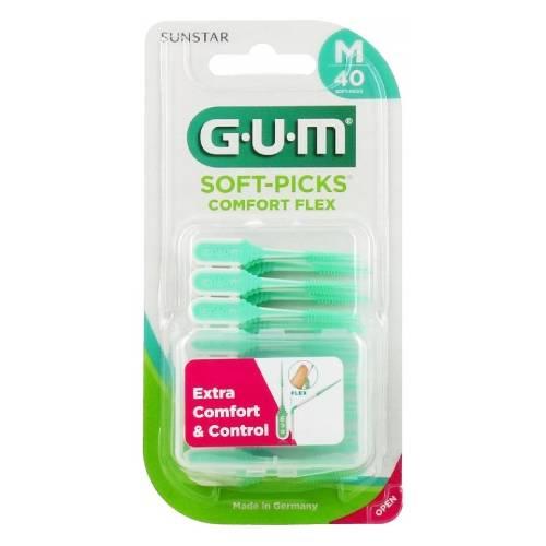 Miniaturka artykułu - Sunstar GUM Soft-Picks comfort flex regular Czyściki międzyzębowe - 40szt.