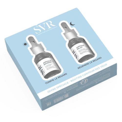 Miniaturka artykułu - SVR Zestaw Zestaw ampułki pod oczy Refresh, 15ml + Relax, 15ml