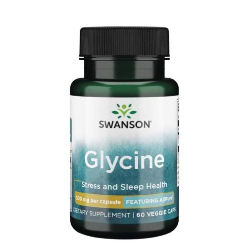 Miniaturka artykułu - SWANSON AjiPure Glicyna 500mg, 60 kapsułek wegetariańskich