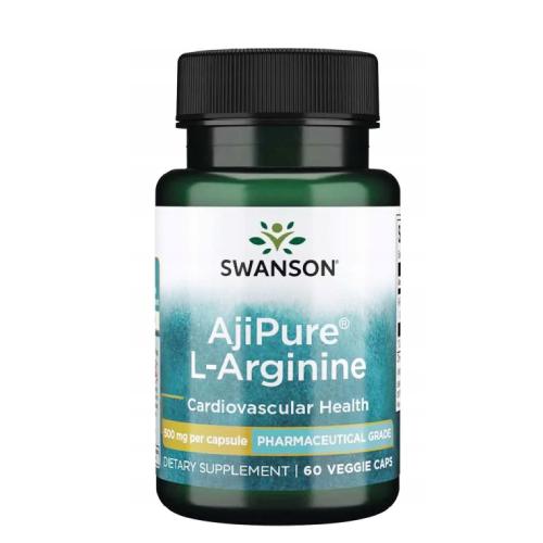 Miniaturka artykułu - SWANSON AjiPure L-Arginina 500mg, 60 kapsułek