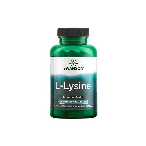 Miniaturka artykułu - SWANSON AjiPure L-Lizyna 500mg - 90 kapsułek 