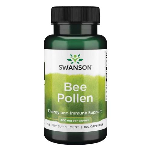 Miniaturka artykułu - SWANSON Bee Pollen 400mg - 100 kapsułek