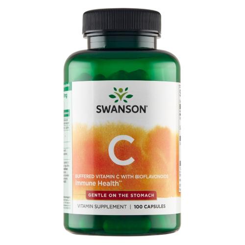 Miniaturka artykułu - SWANSON Buffered C with bioflavonoids Buforowana witamina C 500mg z bioflawonoidami- 100 kapsułek 