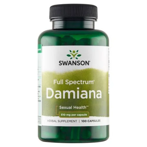 Miniaturka artykułu - SWANSON Damiana 510mg - 100 kaps.