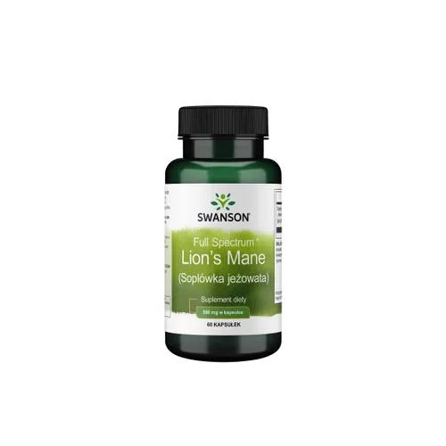 Miniaturka artykułu - SWANSON FS Lion's Mane (Sopl&oacute;wka jeżowata) 500mg, 60 kapsułek