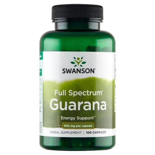 Miniaturka artykułu - SWANSON Guarana 500 mg, 100 kaps.