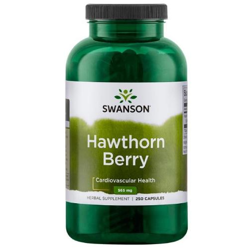 Miniaturka artykułu - SWANSON Hawthorn Berries Gł&oacute;g 565mg - 250 kapsułek 