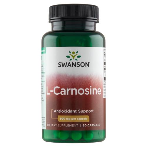 Miniaturka artykułu - SWANSON L-Carnosine 500mg - 60 kapsułek 
