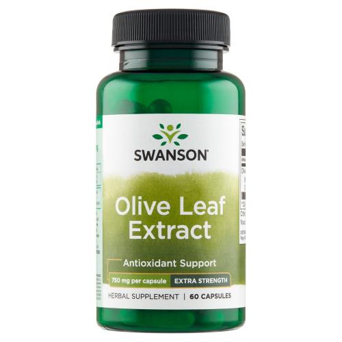 Miniaturka artykułu - SWANSON Olive leaf Extract 750mg -  60 kapsułek