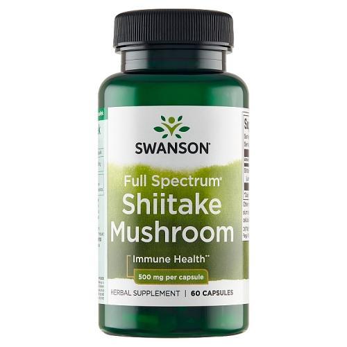 Zdjęcie produktu - SWANSON Shiitake mushroom 500mg, 60 kapsułek
