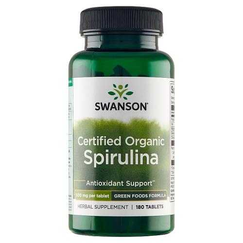 Miniaturka artykułu - SWANSON Spirulina certfied, 180 tabletek