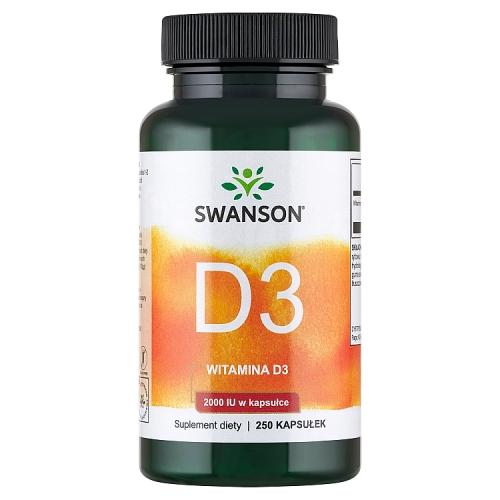 SWANSON Witamina D3 2000 IU, 250 kaps.