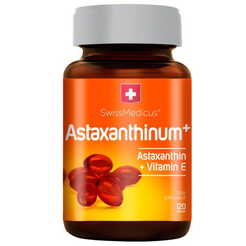 Miniaturka artykułu - SwissMedicus Astaxanthinum 4mg + witamina E, 120 kaps.