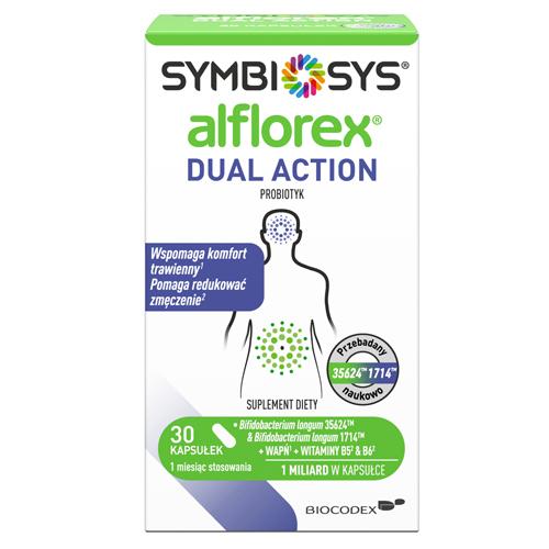Miniaturka artykułu - Symbiosys Alflorex Dual Action, 30 kaps. - probiotyk dla dorosłych