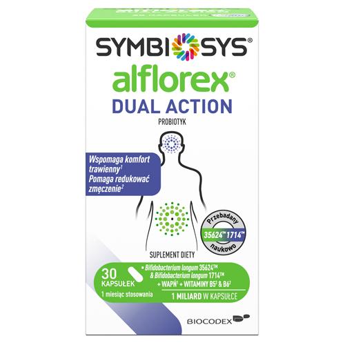 Miniaturka artykułu - Symbiosys Alflorex Dual Action, 30 kaps. - probiotyk dla dorosłych