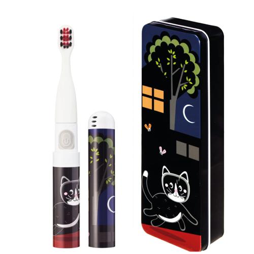 Miniaturka artykułu - VITAMMY SMILE Szczoteczka soniczna dla dzieci 3+ czarny kot, 1 szt.