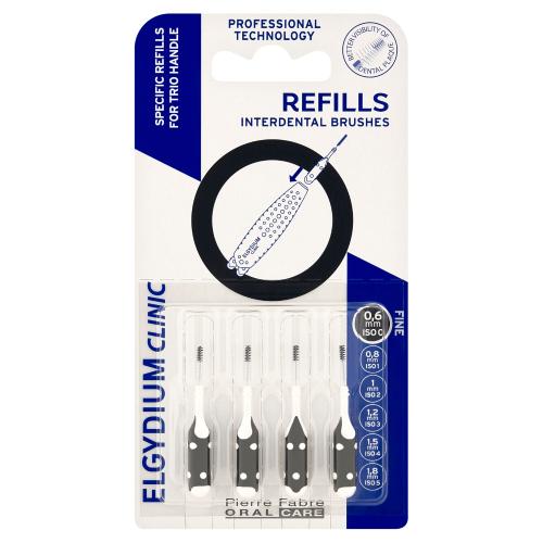 Miniaturka artykułu - Elgydium Clinic Refills Wkłady do szczoteczki międzyzębowej 0,6 mm, 4 szt.