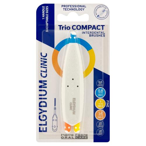 Miniaturka artykułu - Elgydium Clinic Trio Compact Szczoteczka do przestrzeni międzyzębowych 0,8/1/1,2mm, 1 szt.