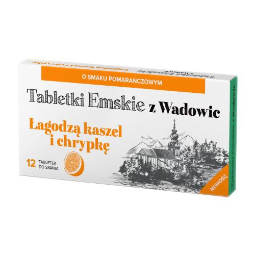 Miniaturka artykułu - Tabletki Emskie z Wadowic pomarańczowe, 12 tabletek