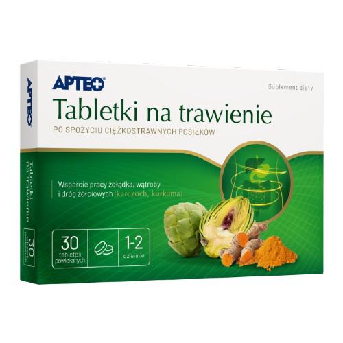 Miniaturka artykułu - APTEO Tabletki na trawienie, 30 tabletek