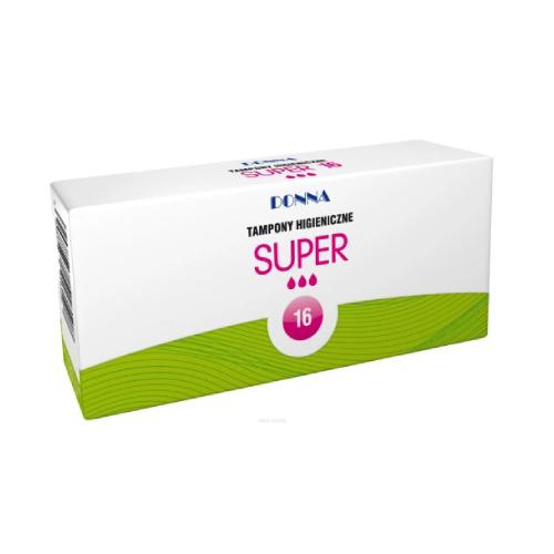 Miniaturka artykułu - Tampony higieniczne DONNA NEW Super, 16 sztuk
