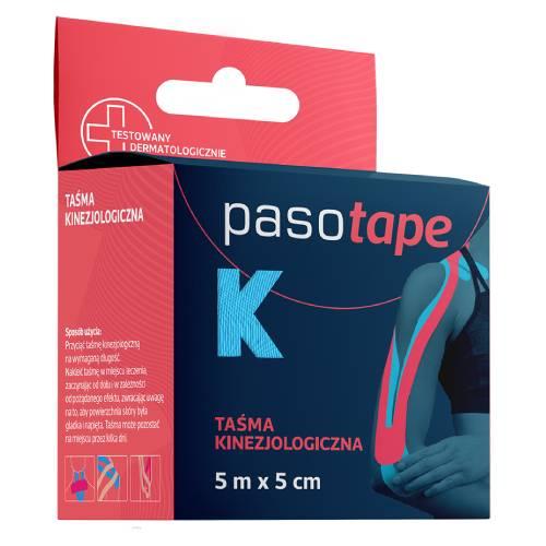 Miniaturka artykułu - Pasotape Taśma kinezjologiczna 5 cm x 5 m niebieska, 1 szt.