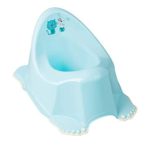 Miniaturka artykułu - TEGA BABY Nocnik antypoślizgowy PIES I KOT - niebieski, 1 szt.