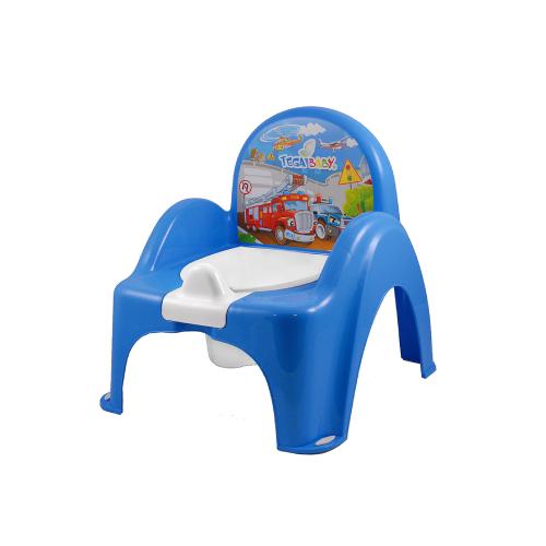 Miniaturka artykułu - TEGA BABY Nocnik krzesełko AUTA niebieski, 1 szt.