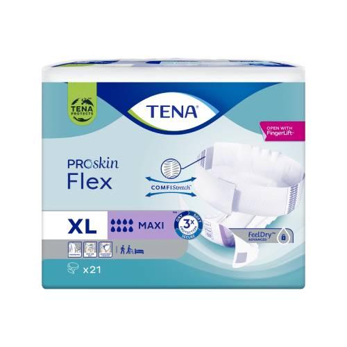 Miniaturka artykułu - Tena Flex ProSkin Maxi Pieluchomajtki z pasem mocującym XL, 21 szt.