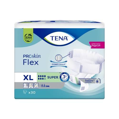 Miniaturka artykułu - Tena Flex ProSkin Super Pieluchomajtki z pasem mocującym XL, 30 szt.