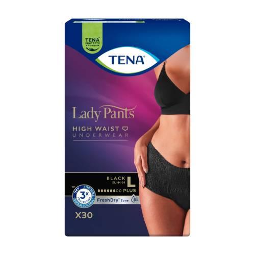Miniaturka artykułu - Tena Lady Pants Plus Black Bielizna chłonna dla kobiet L, 30 szt.