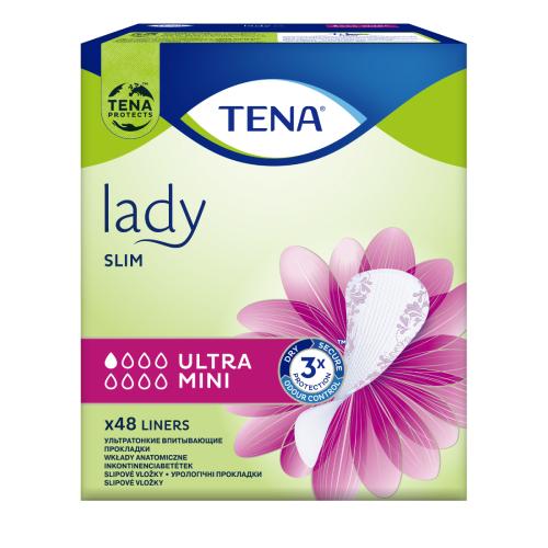Miniaturka artykułu - TENA Lady Slim Ultra Mini Specjalistyczne wkładki, 48 sztuk.USZKODZONE TEKTUROWE OPAKOWANIE