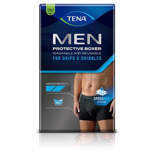 Miniaturka artykułu - Tena Men Protective Boxer Wielorazowe bokserki ochronne dla mężczyzn M, 1 szt.