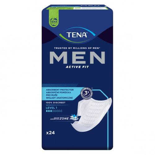 Miniaturka artykułu - TENA MEN Wkłady anatomiczne Level 1 LIGHT - 24 sztuki