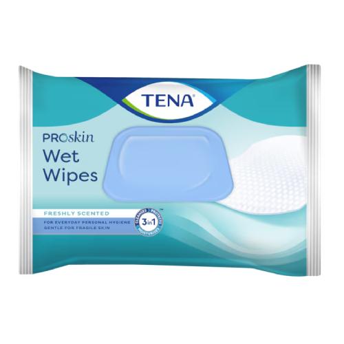 Zdjęcie produktu - TENA ProSkin Wet Wipes Chusteczki nawilżane 3w1, 48 szt.