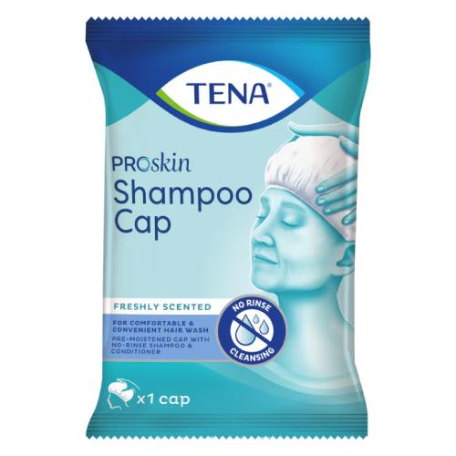 Miniaturka artykułu - TENA Shampoo Cap Czepek do mycia włos&oacute;w 