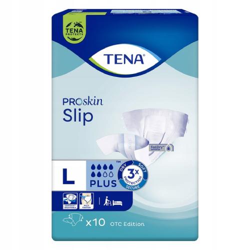 Miniaturka artykułu - TENA Slip ProSkin Plus L, 10 szt.  - pieluchomajtki