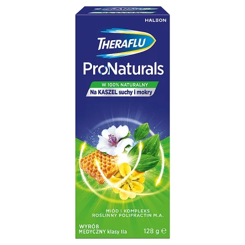 Miniaturka artykułu - Theraflu ProNaturals Syrop na kaszel suchy i mokry, 128 g